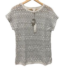 Chico’s sz 1 (8) Crochet Top